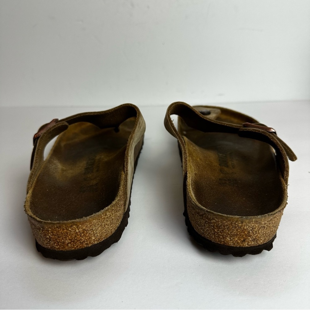 Birkenstock Gizeh Sandals Women's Size 10 or Men's 8 EU 41 Thong Shoes Tan - Picture 4 of 9